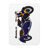 Lila Abbildung von Nebenkraftwagen Magnet (Vertikal)