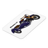 Lila Abbildung von Nebenkraftwagen Magnet (Linke Seite)