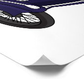 Lila Abbildung von Nebenkraftwagen Poster (Ecke)