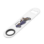 Lila Abbildung von Nebenkraftwagen Speed Flaschenöffner (Vorderseite Schrägansicht)