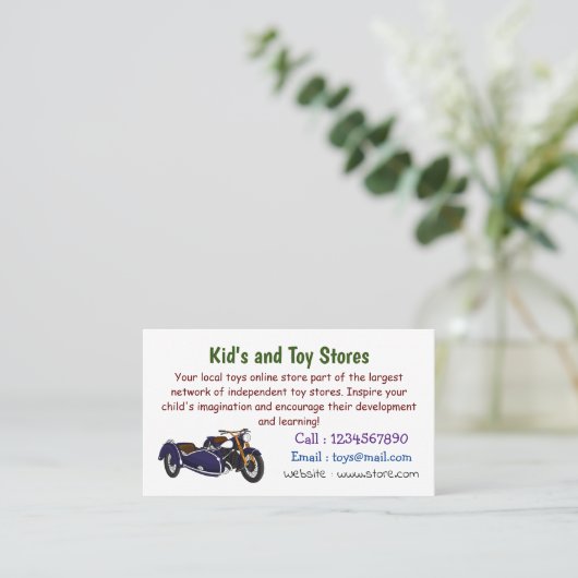 Lila Abbildung von Nebenkraftwagen Visitenkarte (Stehend Vorderseite)