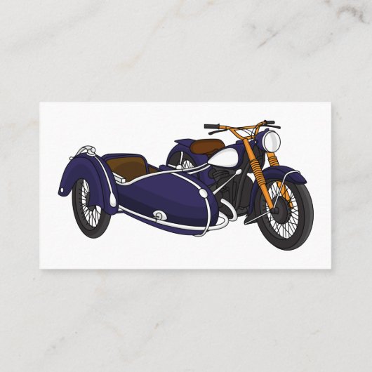 Lila Abbildung von Nebenkraftwagen Visitenkarte (Rückseite)