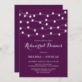 Lila Abendessen in der Probe Einladung (Vorne/Hinten)