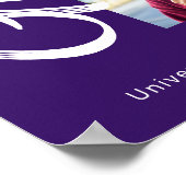 Lila Abschluss 3 Foto Fett Bogenschrift Modern Poster (Ecke)