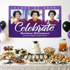 Lila Abschluss 3 Foto Fettformatiertes Skript Einf Banner