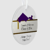 Lila Abschluss Akrylorische Ornamente (Vorderseite)