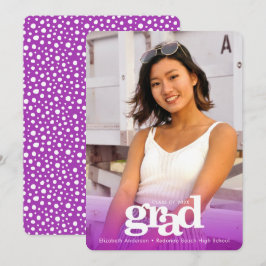 Lila Abschluss benutzerdefiniertes Foto fett moder Ankündigung