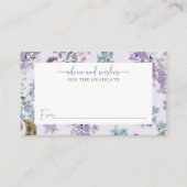 Lila Abschluss-Beratungskarten Begleitkarte (Vorderseite)