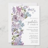 Lila Abschluss Einladung (Vorderseite)