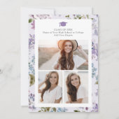 Lila Abschluss Einladung (Rückseite)