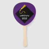 Lila Abschluss Fächer (Rückseite)