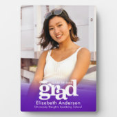 Lila Abschluss Foto Fett Typografie Minimalistisch Fotoplatte (Vorderseite)