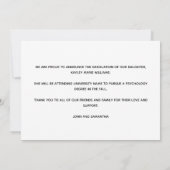 Lila Abschluss Foto Modernes Studienjahr 2025 Ankündigung (Rückseite)