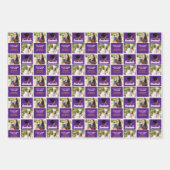 Lila Abschluss Foto Personalisiert Graduate Geschenkpapier Set (Vorderseite)