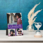 Lila Abschluss FotoCollage Fotoplatte (Seite)