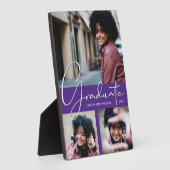 Lila Abschluss FotoCollage Fotoplatte (Seite)