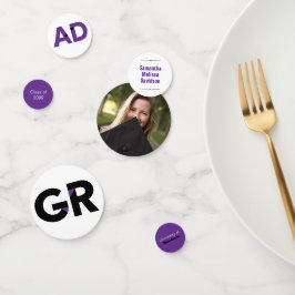 Lila Abschluss für große, kühne, knackige Buchstab Konfetti