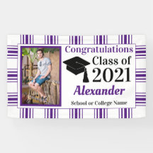 Lila Abschluss für Karierte Schulfarben