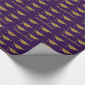 Lila Abschluss Gold-Geschenkwrap Geschenkpapier (Ecke)