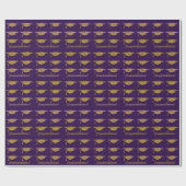 Lila Abschluss Gold-Geschenkwrap Geschenkpapier (Flach)
