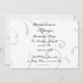 lila Abschluss - Multi-Foto-Einladung Einladung (Rückseite)