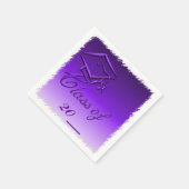 Lila Abschluss-Papier Napkins Serviette (Ecke)