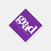 Lila Abschluss, schlichte moderne, fette Typografi Serviette (Ecke)