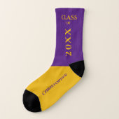 Lila Abschluss Socken (Links - Außen)