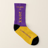 Lila Abschluss Socken (Links - Innen)