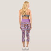 Lila Abstrakt Capri Leggings (Rückseite)