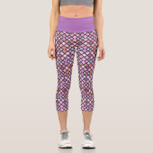 Lila Abstrakt Capri Leggings (Vorderseite)