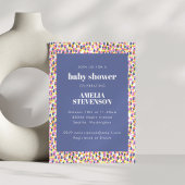 Lila Abstrakt Dot Pattern Kinderdusche Einladung