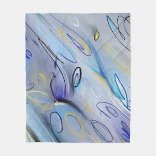 Lila abstrakt fleecedecke