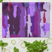 Lila Abstrakt Geschirrtuch (Gefaltet)