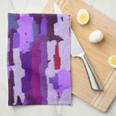 Lila Abstrakt Geschirrtuch (Viertel Falte)