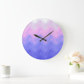 Lila Abstrakt Große Wanduhr (Zuhause)