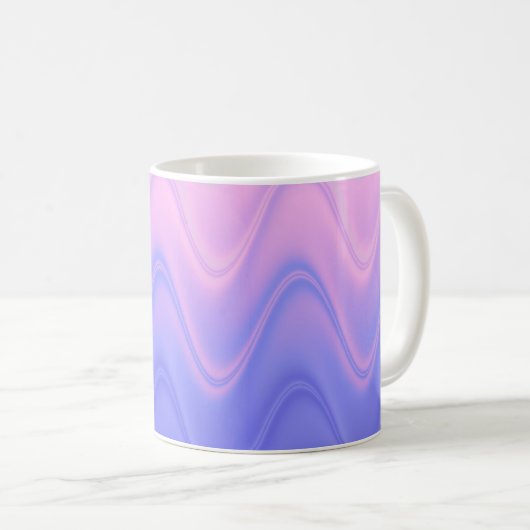 Lila Abstrakt Kaffeetasse (VorderseiteRechts)