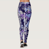 Lila Abstrakt Leggings (Rückseite)