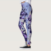 Lila Abstrakt Leggings (Links)