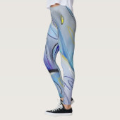 Lila abstrakt leggings (Links)