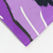 Lila Abstrakt mit Blau und Schwarz Fleecedecke (Ecke)