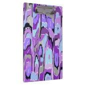 Lila Abstrakt mit Blau und Schwarz Klemmbrett (Rechts)