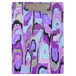 Lila Abstrakt mit Blau und Schwarz Klemmbrett