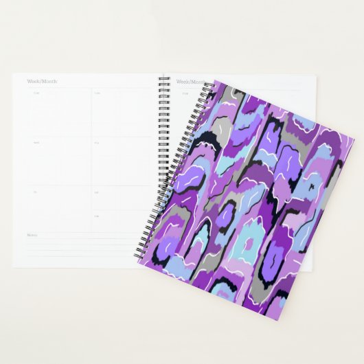 Lila Abstrakt mit Blau und Schwarz Planer (Anzeige)