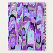 Lila Abstrakt mit Blau und Schwarz Planer (Rückseite)