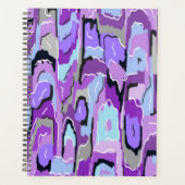 Lila Abstrakt mit Blau und Schwarz Planer (Vorderseite)