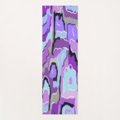 Lila Abstrakt mit Blau und Schwarz Yogamatte (Vorderseite)