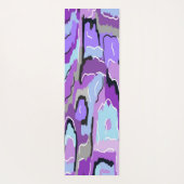 Lila Abstrakt mit Blau und Schwarz Yogamatte (Rückseite)