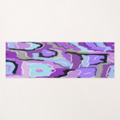 Lila Abstrakt mit Blau und Schwarz Yogamatte (Vorderseite (Horizontal))