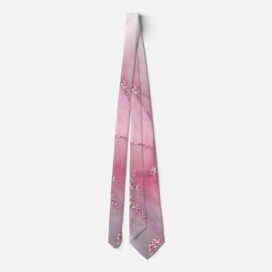 Lila abstrakt mit Glitzer Krawatte (Rückseite)